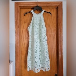 Lulu's mint green lace dress